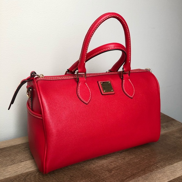 Dooney & Bourke Handbags - Dooney & Bourke Saffiano Side Pocket Satchel